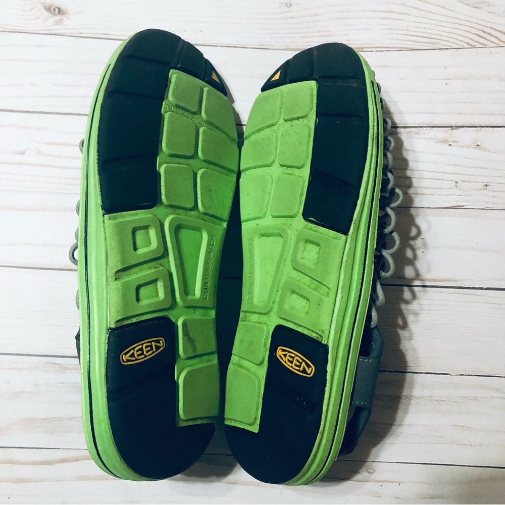 Keen Uneek Grey and Green Paracord Sport Sandals Water Shoes sz 11.5 US 45 EU - Picture 10 of 10